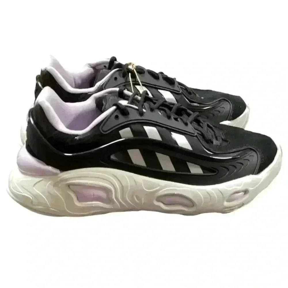 Adidas Trainers Sneakers Shoes Women 8.5 Black Purple Oznova Originals NEW